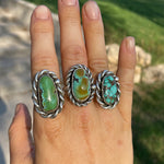 Chunky Turquoise Twist Rings