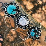 Midwest Wildflower Turquoise Charm Bracelet