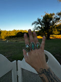 Chunky Turquoise Twist Rings